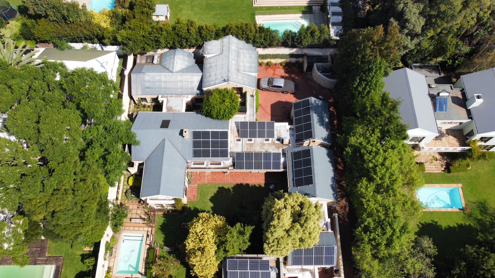 Solar panels installed on a South African home